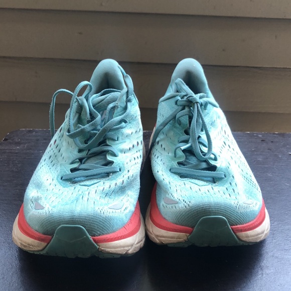Hoka One One Clifton 8 Women’s Teal Blue FE1221C W Wide Running Sneakers 9D - Picture 10 of 14